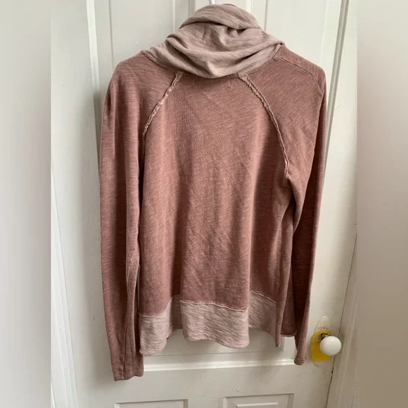 Free People Beach Cocoon Cowl Neck Oversized Pullover Small/Medium Dusty Pink - Picture 3 of 7